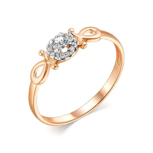 Кольцо золотое женское с фианитами 375 пробы 585GOLD