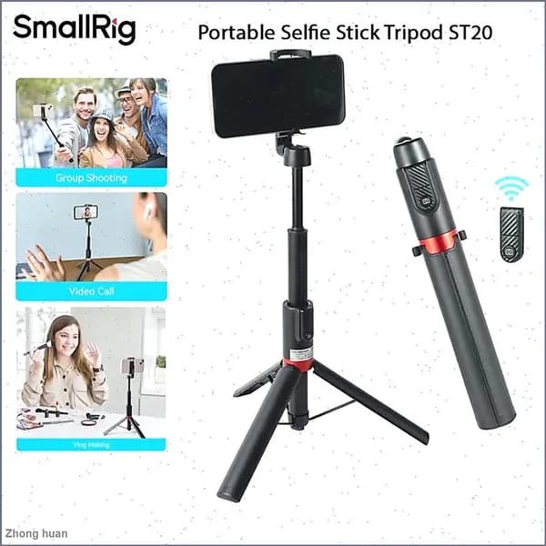 SmallRig ST20 Портативная Селфи-палка-штатив ST20 с беспроводным пультом дистанционного управления -3375B Комплект встроенной техники