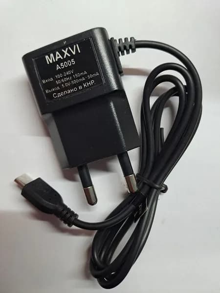 Мобильный телефон -Зарядное устройство MAXVI A5005 (ORIGINAL) длинна штекера - 6,5мм, Micro USB, бежевый, светло-зеленый