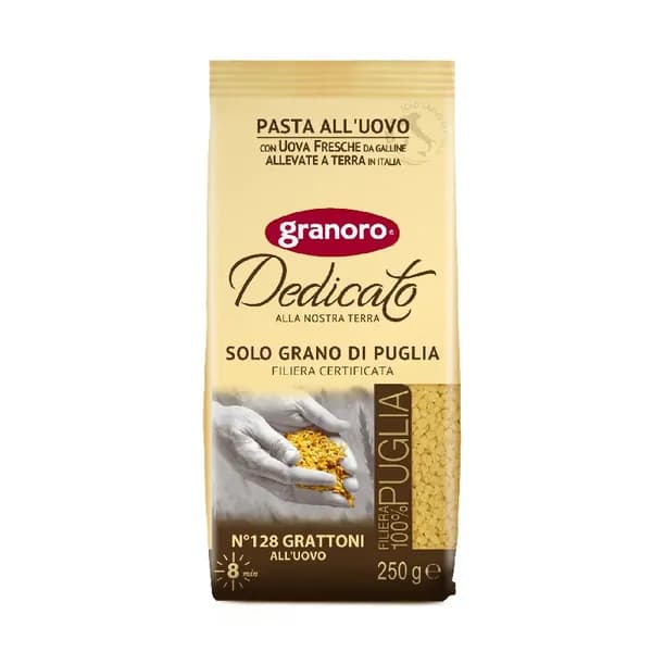 Макароны GRANORO с добавлением яйца Gli Speciali All'uovo Grattoni № 128 "Граттони"(Птитим) 250г
