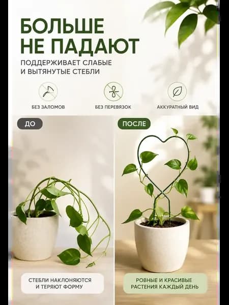 Опора для растений в саду металлическая + комнатных в горшке