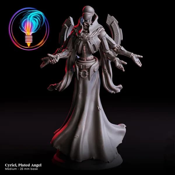 Фигурки для настольных игр, Сириэль, Падший ангел, ДнД, Dangeon and Dragons, sci-fi, pathfinder. база 25mm