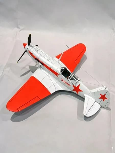 1:32, советский ночной истребитель МиГ-3, бумажная модель, военный веер, подарок