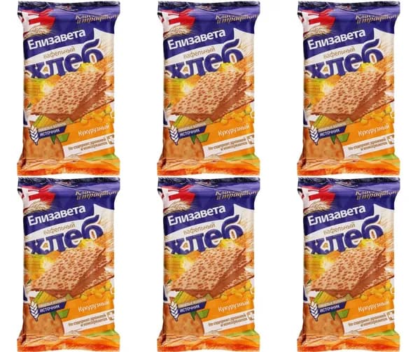 Елизавета Хлеб вафельный, кукурузный, 80 гр, 6 шт/
