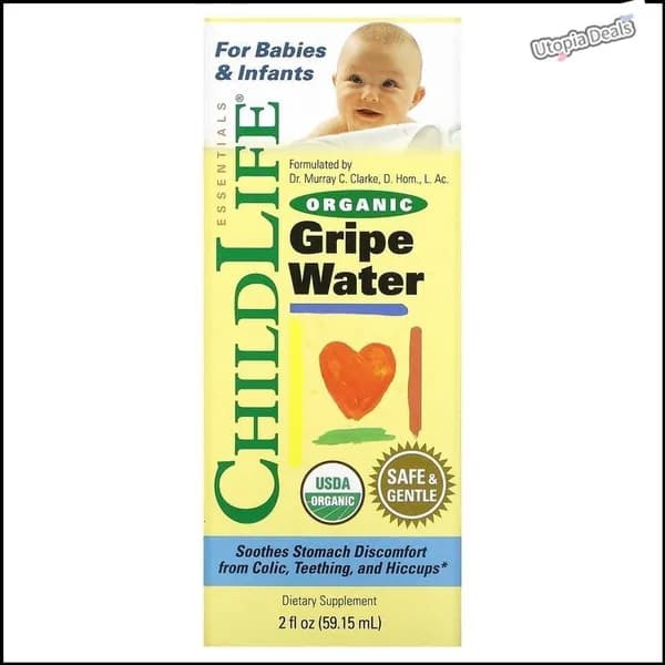 ChildLife Essentials, Gripe Water, Органическая Вода против Коликов, 59,15 мл.