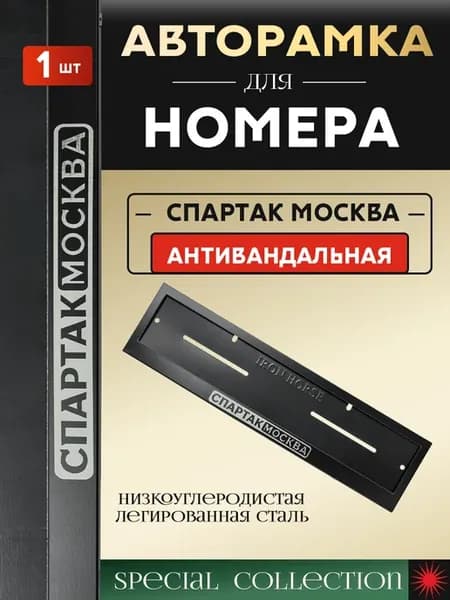 Рамка для номерного знака СПАРТАК металлическая