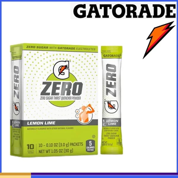 Изотоник Gatorade Thirst Quencher Powder Sticks 10 Pack x 2.9g Lemon Lime