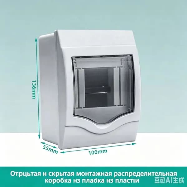 Щиток электрический пластиковый внутренний на 4 модуля, навесной для автоматов