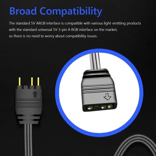Контроллер ARGB миниатюрный на 5 В с разъёмами SATA и 3-pin для управления подсветкой и вентиляторами