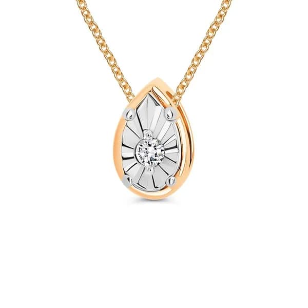 Подвеска на шею с бриллиантом из красного золота 585 пробы 585GOLD
