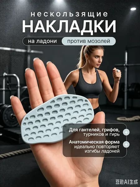 Cиликоновый противоскользящий коврик для рук для фитнеса,для турника или гантелей