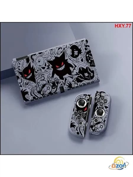 Силиконовый защитный чехол на игровую приставку Nintendo Switch Oled, мягкий чехол из TPU Покемон Генгар