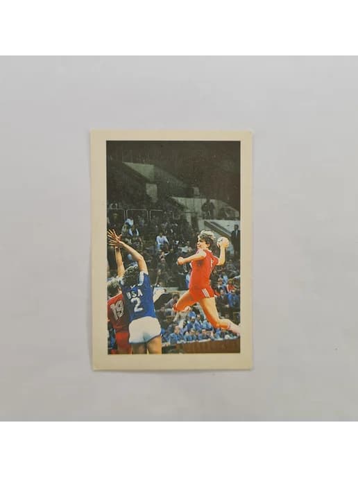 Карманный календарик СССР 1989. Гандбол, матч женских сбор