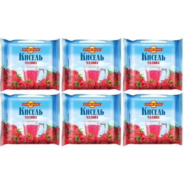 Кисель Русский Продукт Малина 220 г, набор: 6 штук