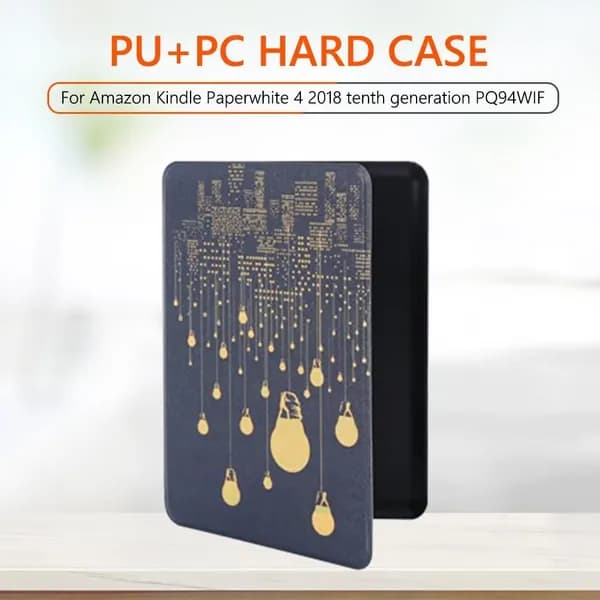 Чехол для Kindle Paperwhite 4 (2018) с рисунком, матовый PU+PC, магнитный, с подставкой
