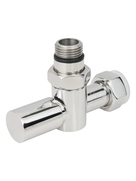 Стилье Вентиль запорный (круглый) G 1/2" НР х G 3/4" НГ, цвет хром