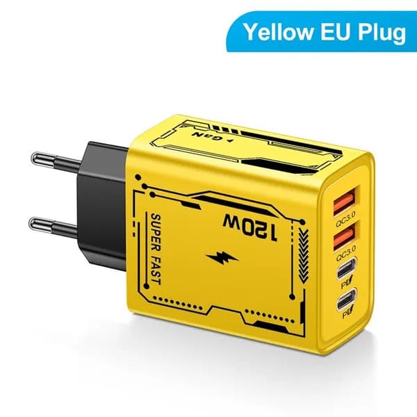 Зарядное устройство для быстрой зарядки PD + USB мощностью 120 Вт