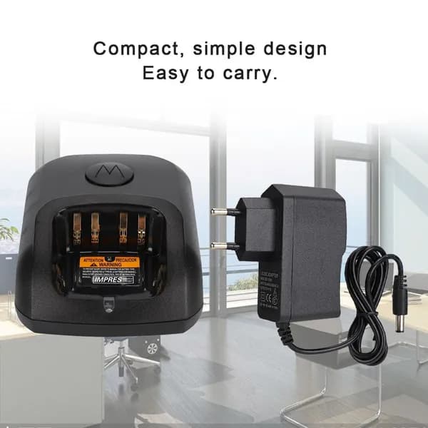 Зарядное устройство для раций Motorola XIR P8268 DP4400 DP4800 DP4801 DEP550 DEP570 DP2000 DP2400 DP2600, размер 14.5*9.5*5cm, комплект: база для зарядки, адаптер питания