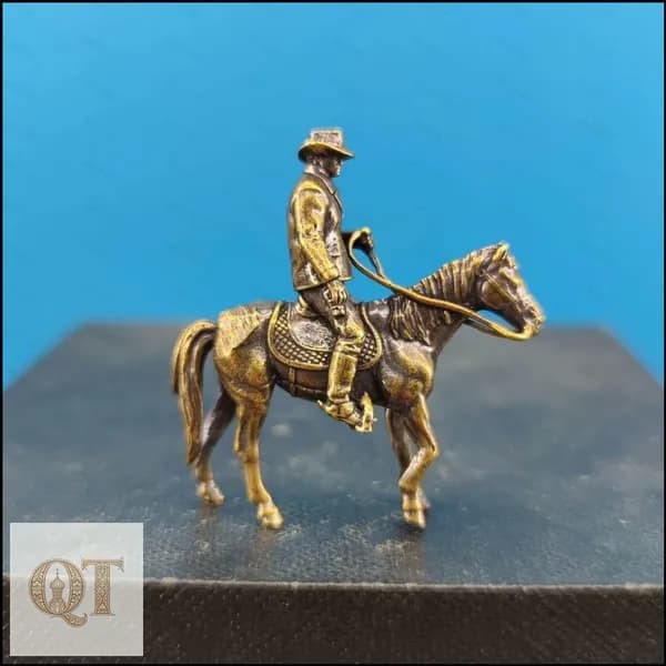 Латунная фигурка Red Dead Redemption, всадник, охотник за головами, каменная декорация, бонсай, аквариум, декоративный камень для автомобиля
