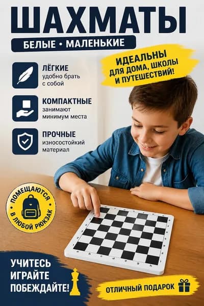 Шахматная доска виниловая без фигур, доска для шахмат 30*30