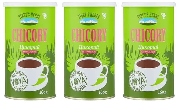 Tibet's Herbs Цикорий растворимый натуральный, 160 г, 3 шт