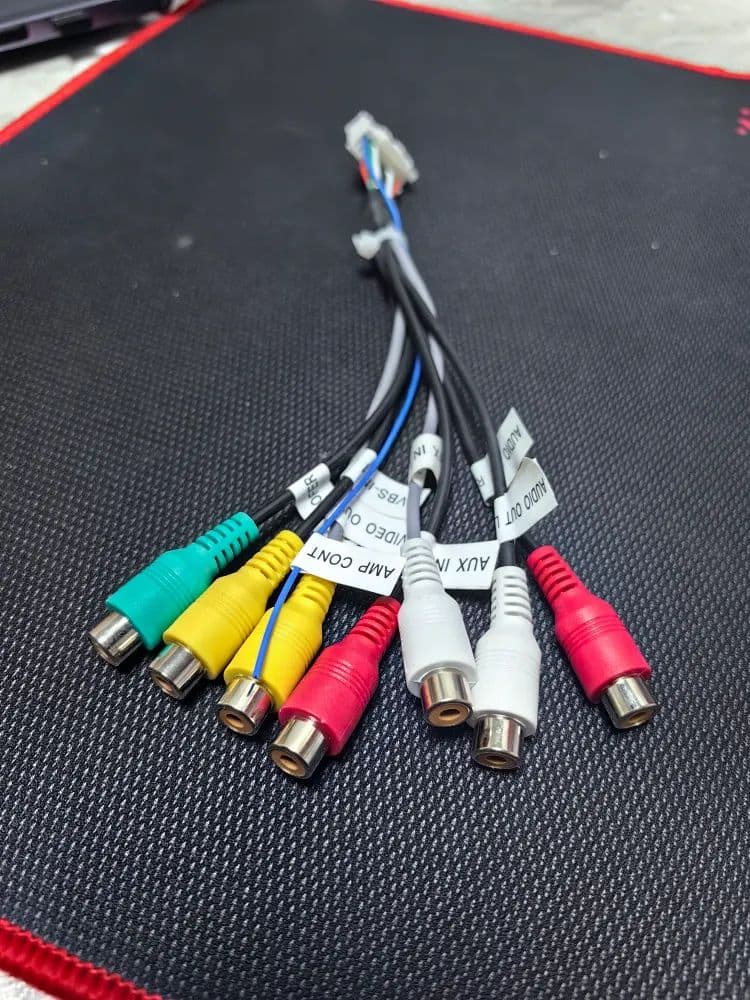 Разъём RCA 20 pin для автомагнитолы Андроид, подключение, усилителя, AUX, сабвуфера, линейный выход для Android магнитолы, кабель акустический