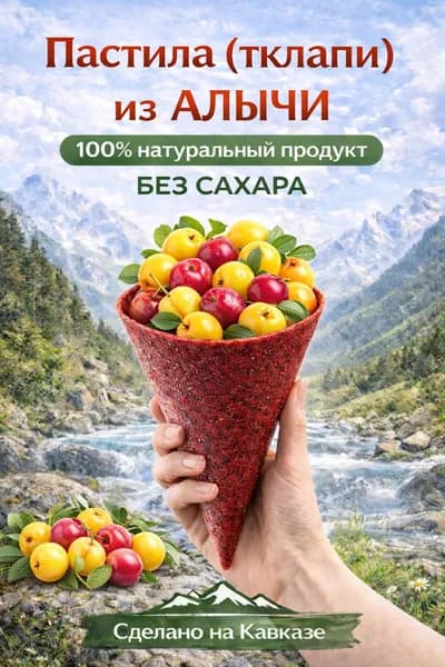 Тклапи фруктовый лаваш Пастила Алыча без сахара смоква
