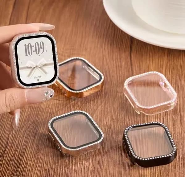Чехол для Apple Watch 40 44 41 45mm, для series 7 8 9 4 5 6/SE(для эплвотч),Пленка из часового стекла