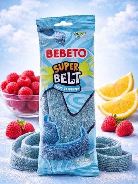 Мармелад жевательный BEBETО SUPER BELT FIZZY RASPBERRY 180г
