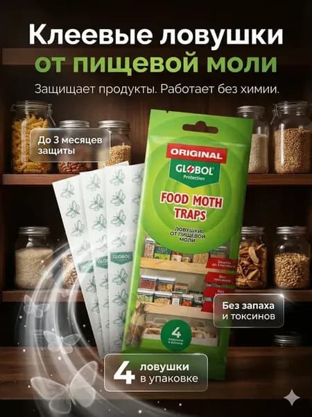 клеевые ловушки для моли пищевая 3шт