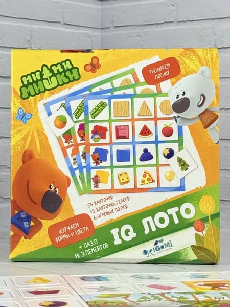 Детское лото из картона Развивающая игра для малышей Мимимишки