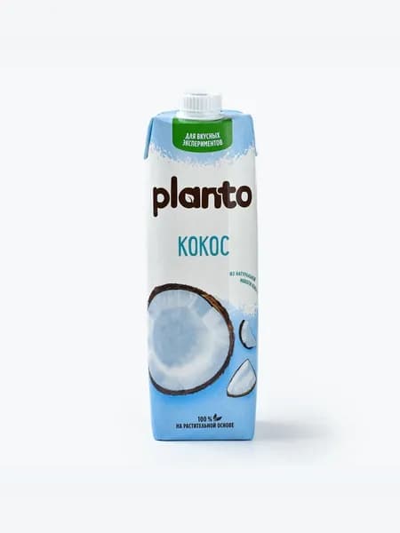 Растительный напиток Planto кокосовый с рисом 0,9%, 1 л