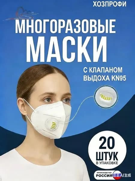 Респиратор профессиональный, FFP2, 20 шт.