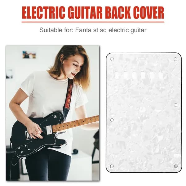 Защитная задняя панель для электрогитары Fender Stratocaster, бело-перламутровая, 144 92 мм