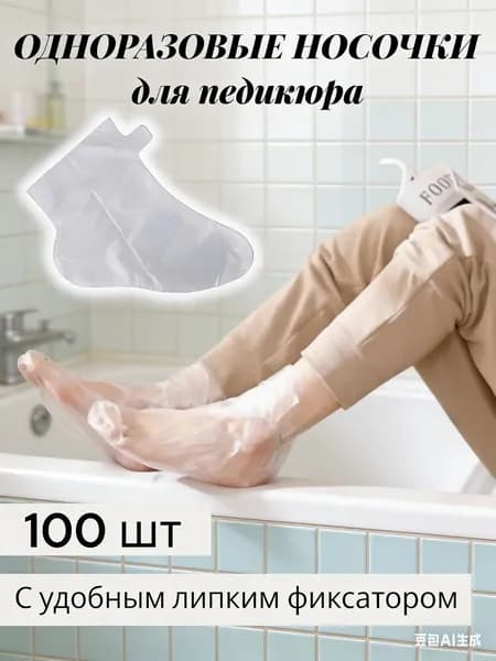 Одноразовые Накладки На Ноги, Водонепроницаемые, Прозрачные, Для Домашнего И Салонного Использования, 100 Шт