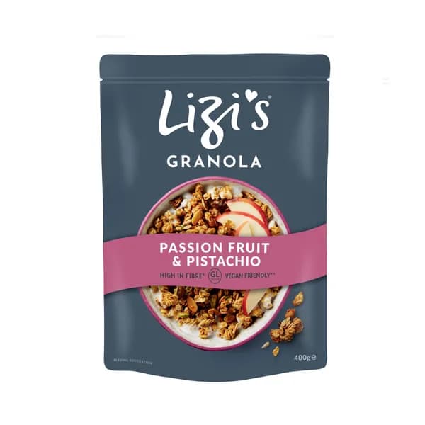 Гранола Lizi's с маракуйей и фисташками, 400 г, Великобритания