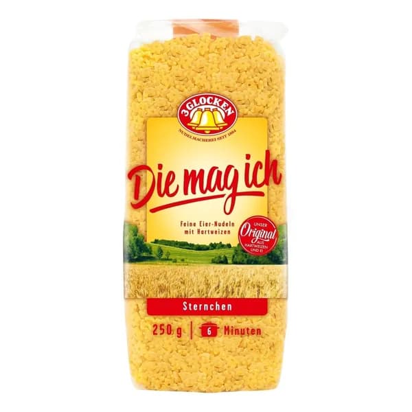 Макаронные изделия 3 Glocken Die mag ich Звёздочки Германия 250 г