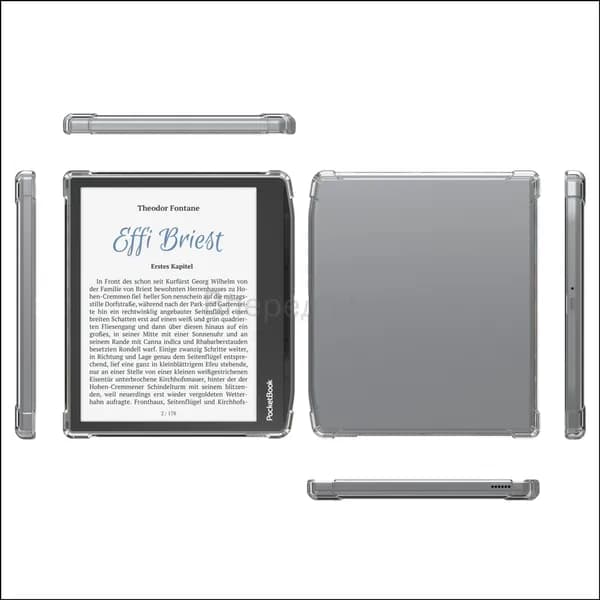 BOZHUORUI Прозрачный чехол для 7-дюймового Pocketbook 700 Era/Pocketbook Era Color e-Reader - Легкая ультратонкая прозрачная силиконовая гибкая мягкая задняя крышка