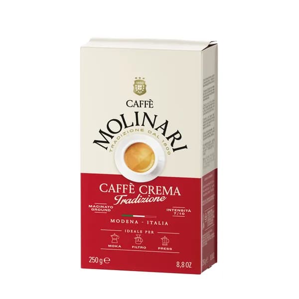 Кофе молотый Caffe Molinari TRADIZIONE Молинари Традиционе (Росса/Rossa), уп/250 гр