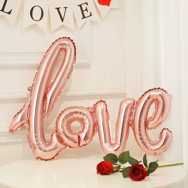 Декоративные фольгированные шары Сердце LOVE, набор для праздника, романтический декор