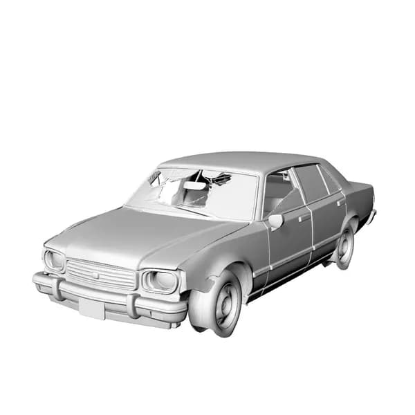 Сборная модель 1/160: Разбитый ретро-автомобиль, 3D-печать аксессуаров для сцены пустоши