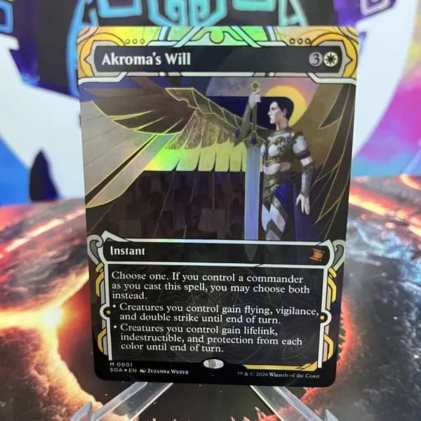 Магия сбора прокси-карт MTG PROXY CARDSВысококачественные нефольговые карты Akroma's Will SOA #1 EN foil