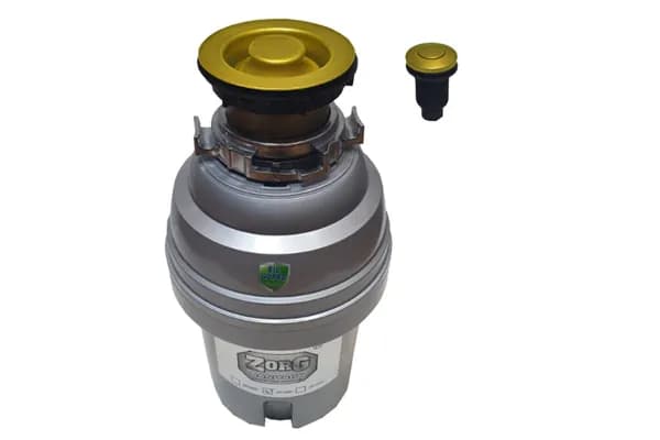 Измельчитель пищевых отходов ZorG Sanitary ZR-75 D BRONZE выпуск и пневмокнопка цвет бронза, премиум, полная комплектация