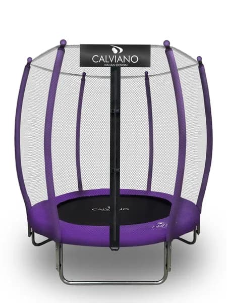 Батут детский / батут с защитной сеткой 140 см (4,5 ft) без лестницы Calviano Master фиолетовый