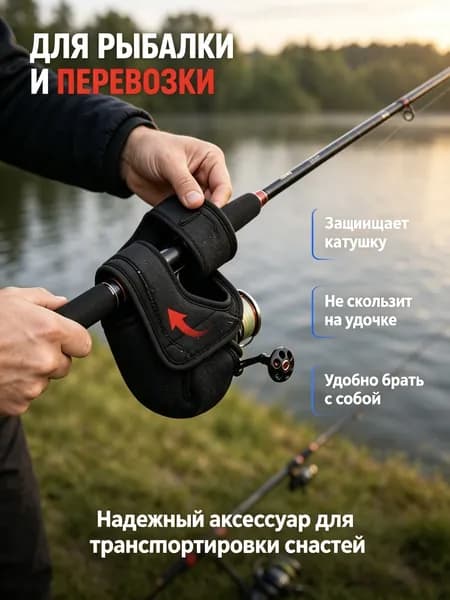 Чехол для рыболовной катушки из неопрена защитный мягкий