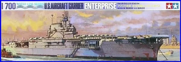 Эксклюзивный комплект для сборки американского авианосца USS Enterprise CV6 Big E в масштабе 1/700, модель Tamiya 77514