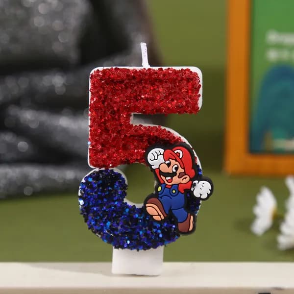 Свечи для торта цифра 5 "Без отдушки" 7.5 см х 4 см 1 шт