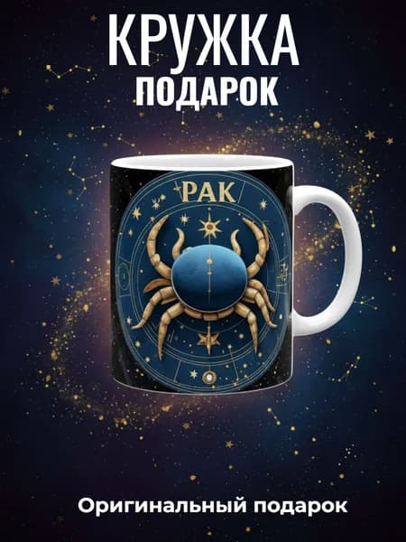 Кружка Подарочная по гороскопу Знак зодиака Рак