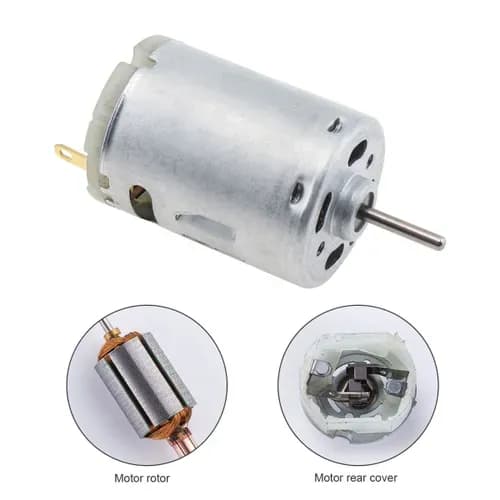 Двигатель постоянного тока RS385 12V 24V 15000 об/мин с угольной щеткой