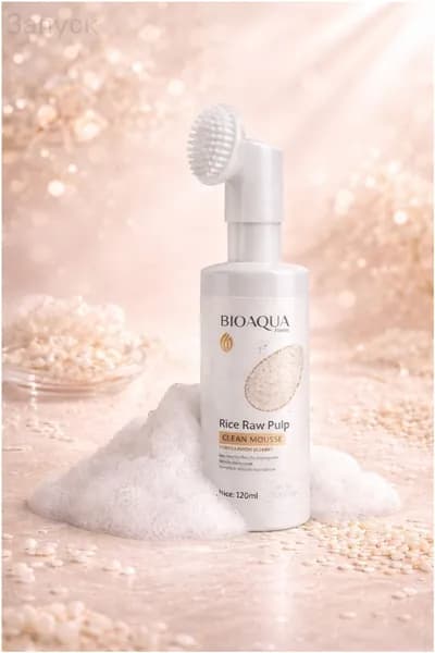Пенка для умывания BIOAQUA Rice Raw Pulp Clean Mousse с экстрактом риса и силиконовой щеточкой, очищение пор, 120 мл